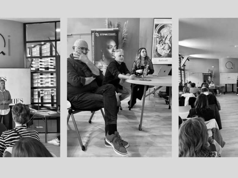 Maison de la Photographie représentant Jérôme Bartosik à l’Assemblée Générale de la FFPMI Hauts-de-France avec Renaud Wailliez et Hélène Douay